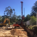 Video shows drilling of bore piers at 33 Cambridge Rd in Mooroolbark